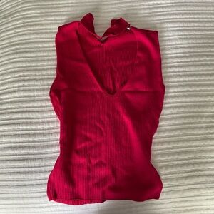 zara knit v-neck top in size small